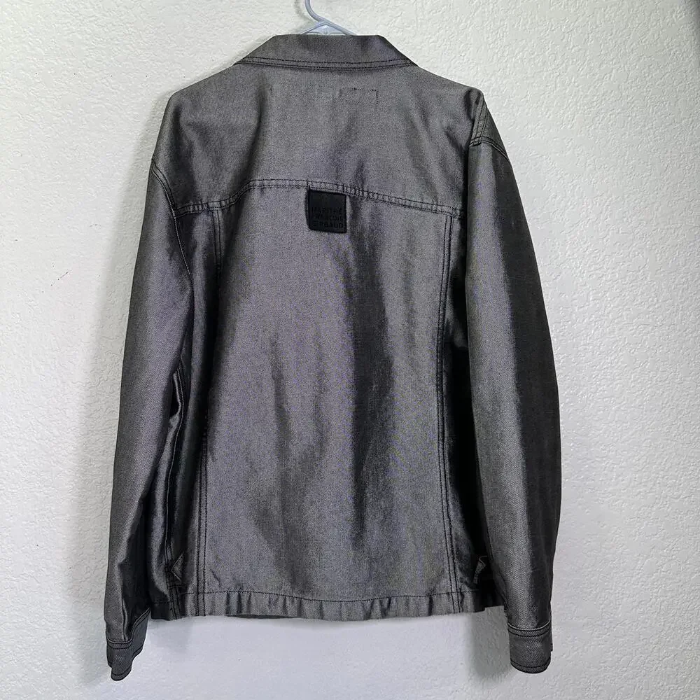 Men’s XL Marithe Francois Girbaud Silver Denim Jacket 90’s vintage oversized - Picture 3 of 6